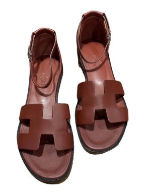 Hermes Rouge H Santorini Sandals