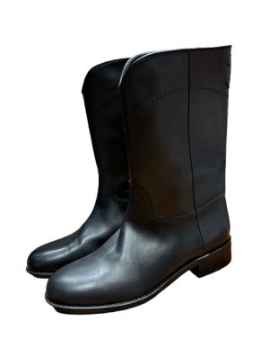 Chanel Black Leather CC Boots