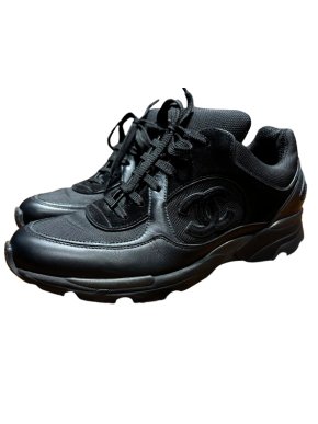 Chanel Black CC Trainers