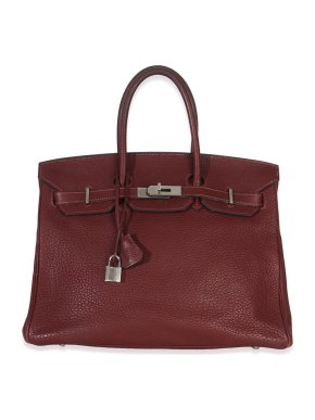 Hermes Hermès Rouge H Fjord Birkin 35 PHW