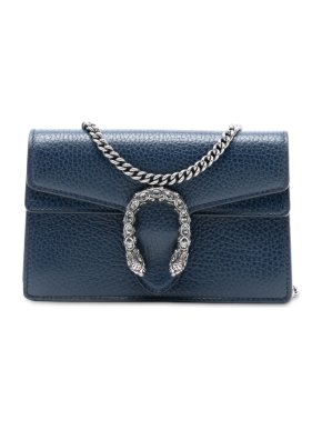 Gucci Navy Blue Mini Leather Dionysus Crossbody