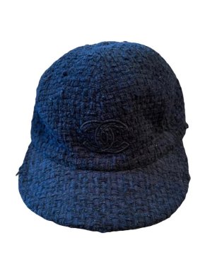 Chanel Blue Tweed Cap