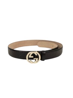 Gucci Black Leather Belt