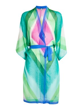 Gottex Diagonal Dreams Open Kimono Swimwear Cover Up