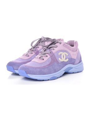 Chanel Lilac CC Trainers