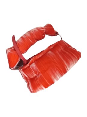 Dries Van Noten Orange Velvet Knot Bag