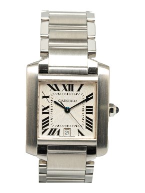 Cartier Stainless Steel Quartz Tank Francaise Watch