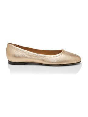 Chloe Metallic Leather Ballet Flats