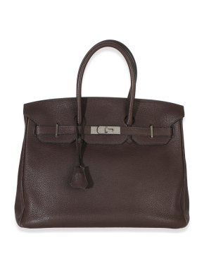 Hermes Hermès  Togo Birkin 35 PHW Chocolat