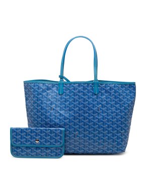 Goyard Blue Goyardine Saint Louis PM