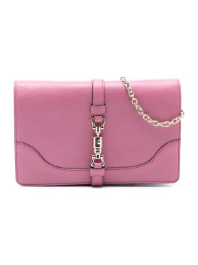 Gucci Pink Pebbled Calfskin Piston Broadway Evening Bag