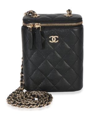 Chanel  Quilted Small Caviar Vertical Coco Beauty Vanity Case