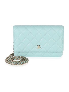 Chanel  Quilted Caviar Classic Wallet On Chain
