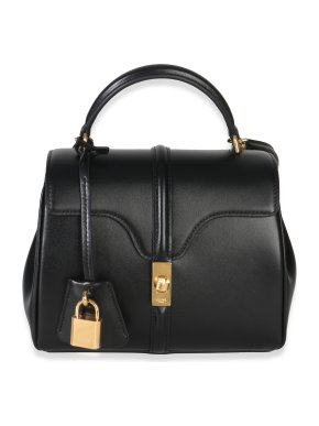 Celine  Satinated Calfskin Small 16 Top Handle Bag