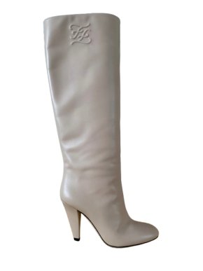 Fendi Beige Leather Boots