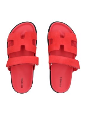 Hermes Chypre Rose Vermillon Sandals