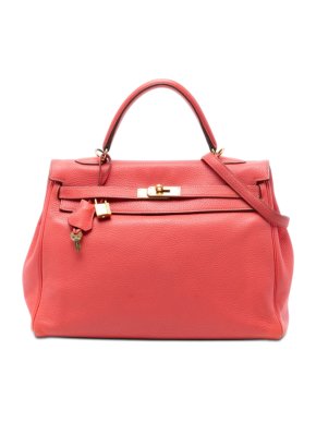 Hermes Rose Jaipur Togo Kelly II Retourne 35