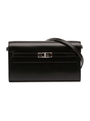Hermes Black Box Calf Kelly To Go Wallet