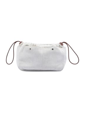 Hermes Canvas and Barenia Fourbi Pouch 25