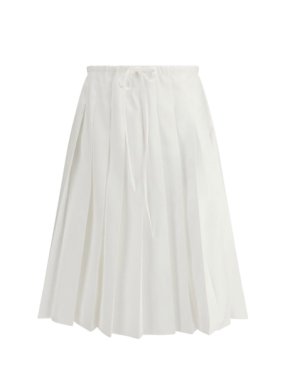 Prada Crisp White Cotton Skirt