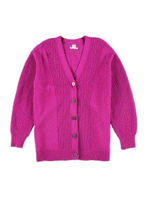 Hermes Hermès Textured Ribbed V-Neck 71 cms Long Cardigan