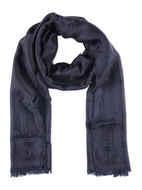 Hermes Hermès Blue Les Sangles Stole 180x43 cms