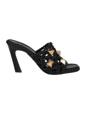 Valentino Black Roman Stud Mules