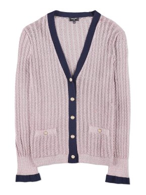 Chanel Silk Knit V-Neck Cardigan