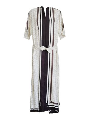 Hermes Coaching Deja Vu Belted Caftan