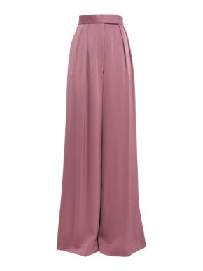 Alex Perry Satin Crepe Wide-Leg Trousers