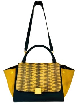 Celine Navy/Yellow Trapeze Bag