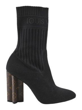 Louis Vuitton Black Heeled Ankle Boots