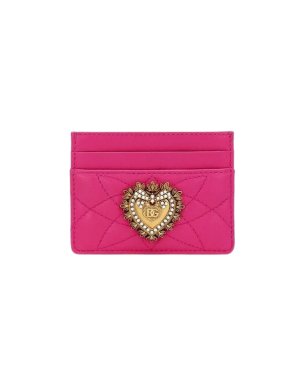 Dolce & Gabbana Pink Leather Card Holder