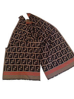 Fendi Cashmere/Wool Zucca Cape