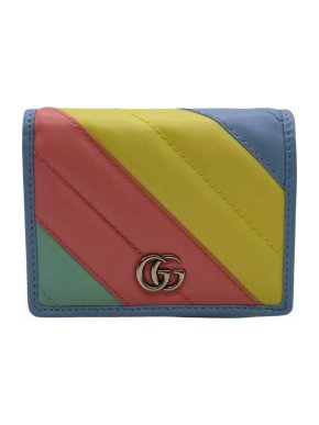 Gucci Multi Colour Striped Marmont Wallet