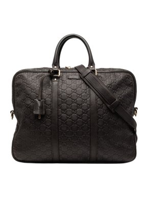 Gucci Black Guccissima Business Bag