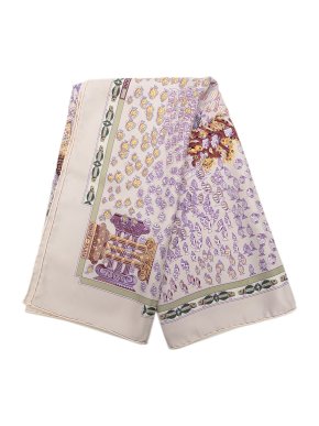 Hermes Printed Rencontre Oceane Silk Scarf 90