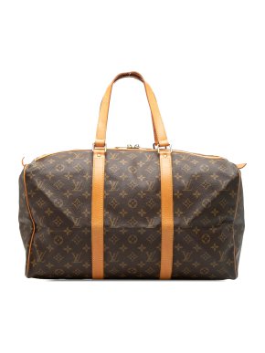 Louis Vuitton Coated Canvas Monogram Sac Souple 45
