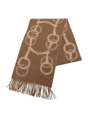 Hermes Brown Any Mors Cashmere Scarf