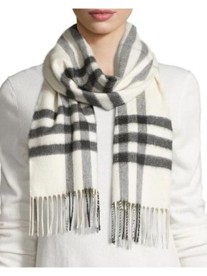 Burberry Cream Check Cashmere Scarf