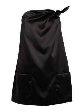 Louisa Ballou  Knot-Detailed Satin Minidress