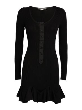 Stella McCartney Fluted Ribbed Mini Dress