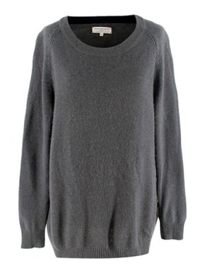 Chinti and Parker Charcoal Grey Cashmere Knit Sweater