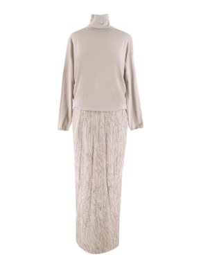 Brunello Cucinelli Cashmere & Sequin Gown
