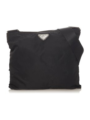 Prada Black Nylon Tessuto Messenger Bag