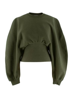 Bottega Veneta Khaki Stretch-Knit Batwing Sweater