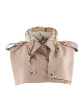Ruslan Baginskiy Camel Gabardine Trench Short Cape