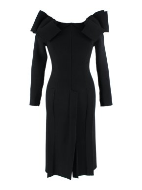 Bottega Veneta Black Stretch Pintuck Pleat Dress
