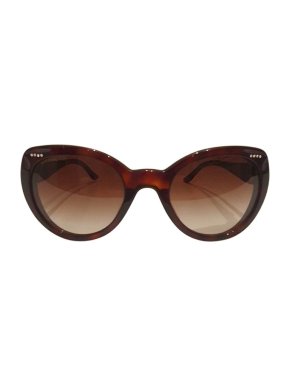 Bvlgari Dark Havana Gradient Lens Sunglasses with Embellished Arms