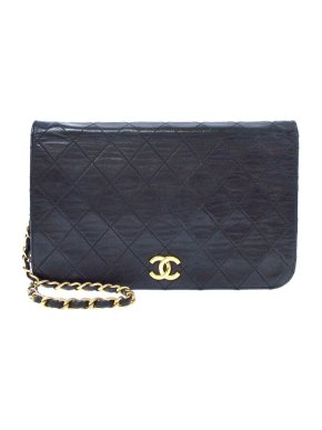 Chanel Black Leather Quilted Timeless Flap Bag